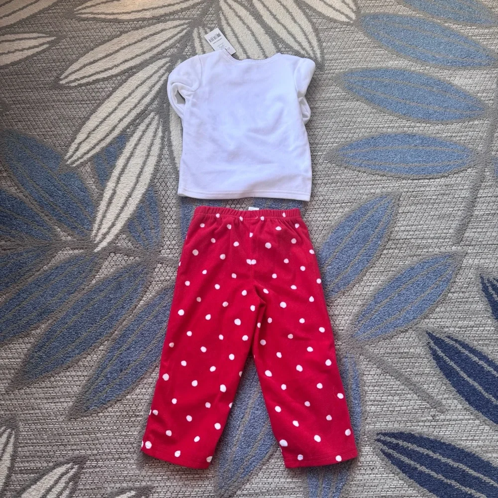 Carters NWT Toddler Girl Fleece Christmas Pajama Bundle Size‎ 2T Snowflake/Dog